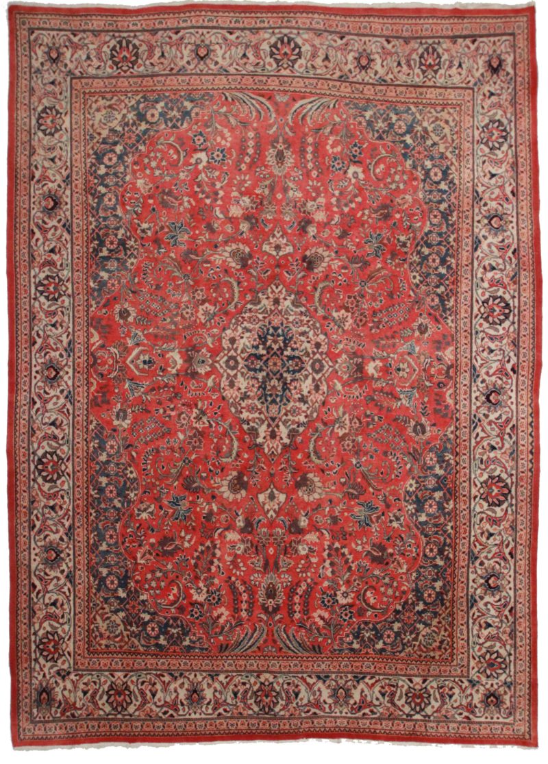 9′10″ × 13′1″ Hand-Knotted Wool Persian Mahal Rug 12140