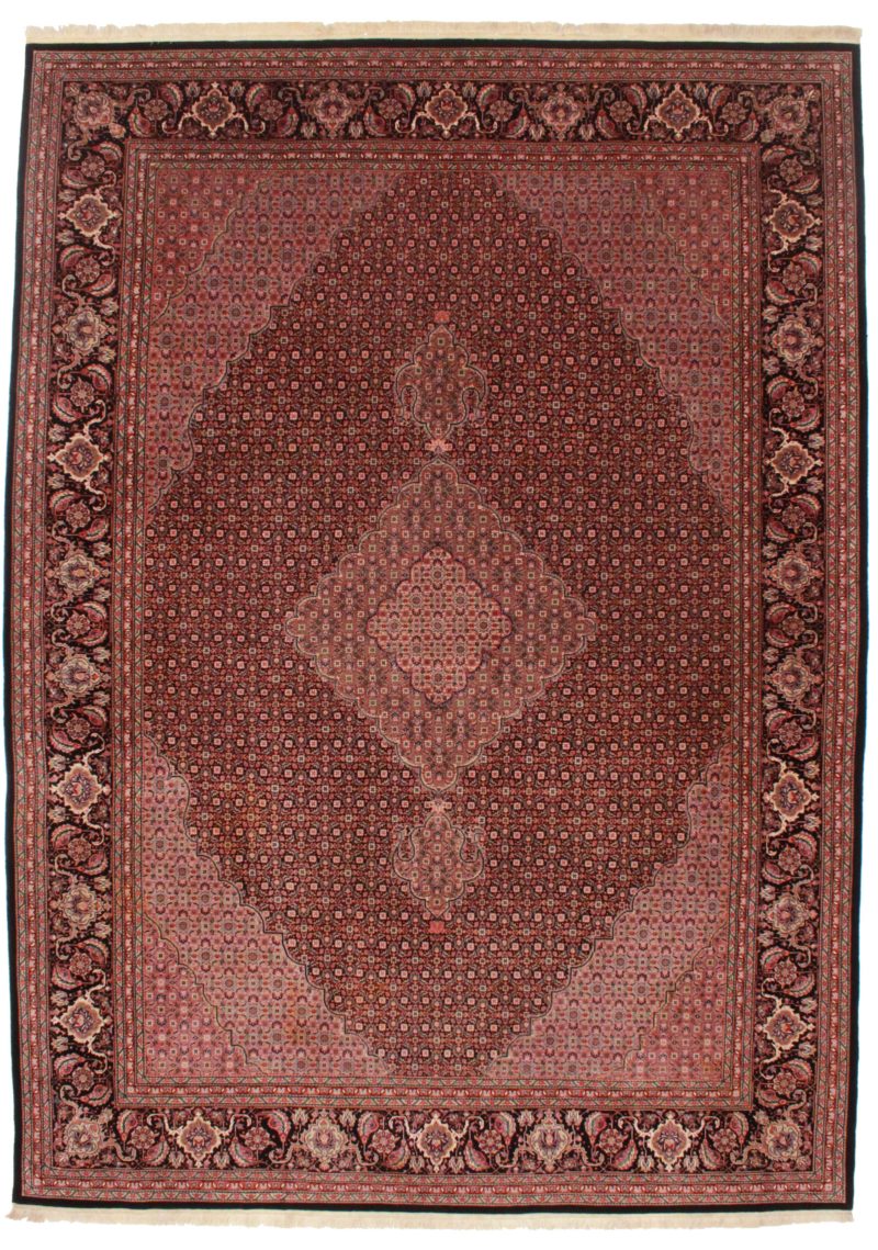 8'5" x 11'7"  Persian Tabriz Style Hand Knotted Silk & Wool Rug 14161