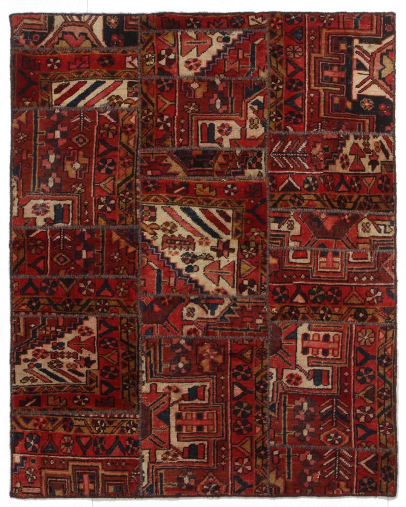 4'3" x 5'4" Hand Knotted Wool Persian Rug H-1