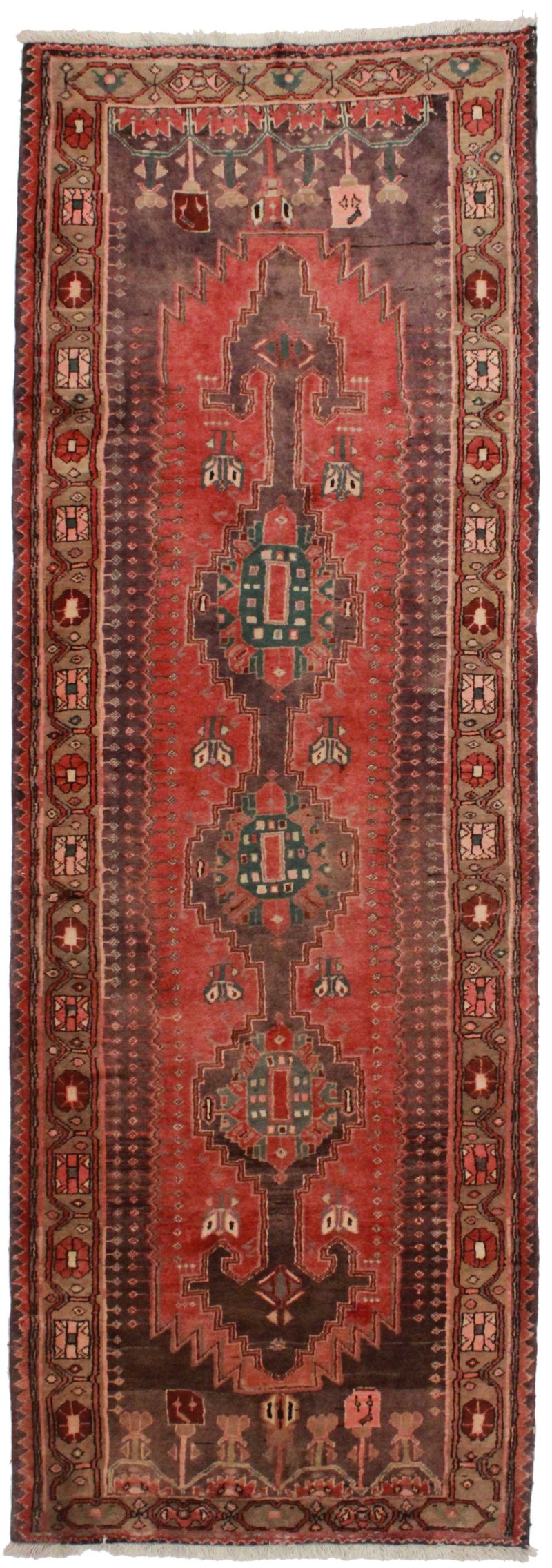 3'9" x 10'10" Vintage Persian Hamedan Runner 10051