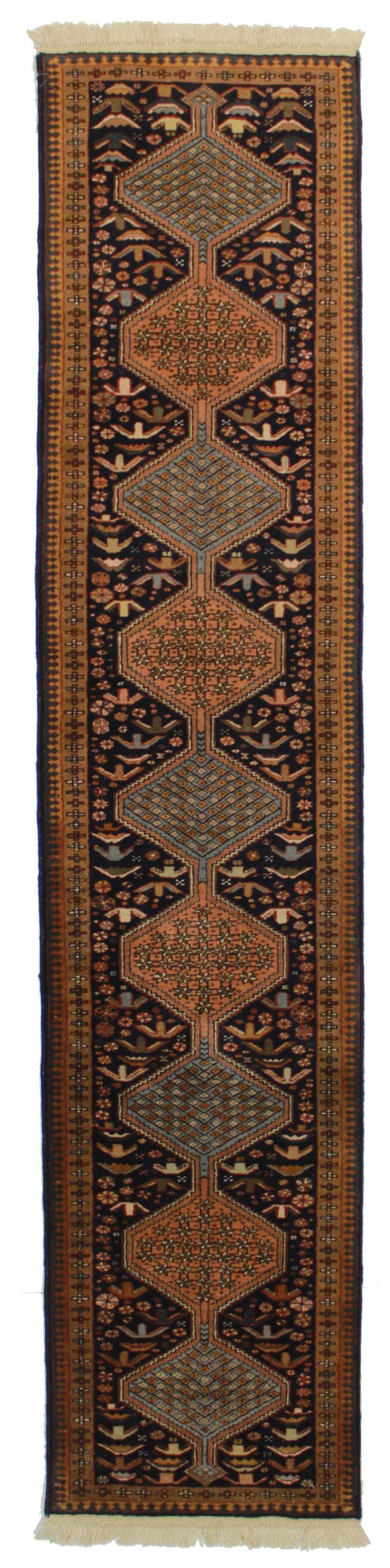 2'6" x 9'11" Vintage Persian Ardebil Runner 14348