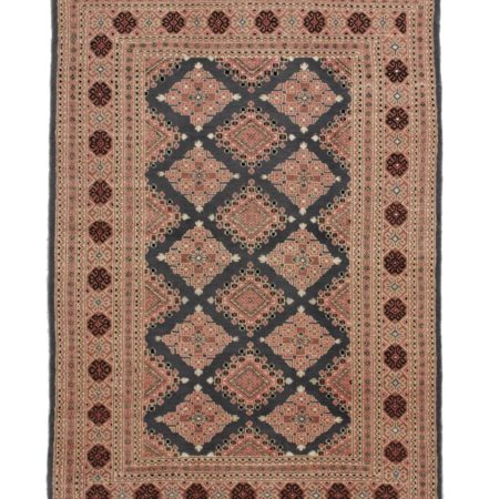 3'11" x 6'1" Hand Knotted Wool & Silk Bokhara Rug 10491