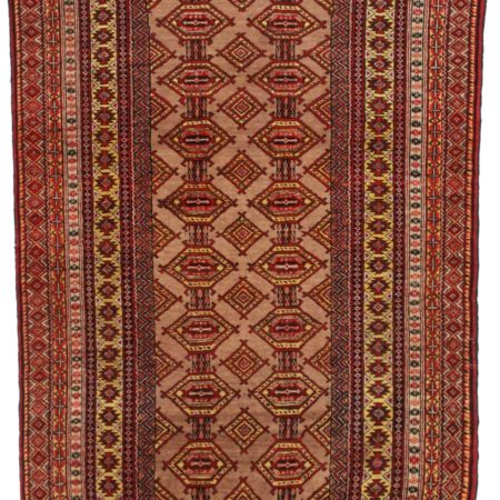 Afghan Kelim Gol Barjasta carpet 120x180 Handwoven Beige Geometric J 